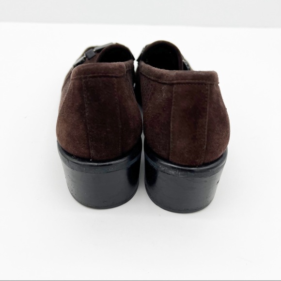 Stuart Weitzman Narrow Brown Suede Loafers - Picture 5 of 7